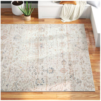 Machine washable neutral rug